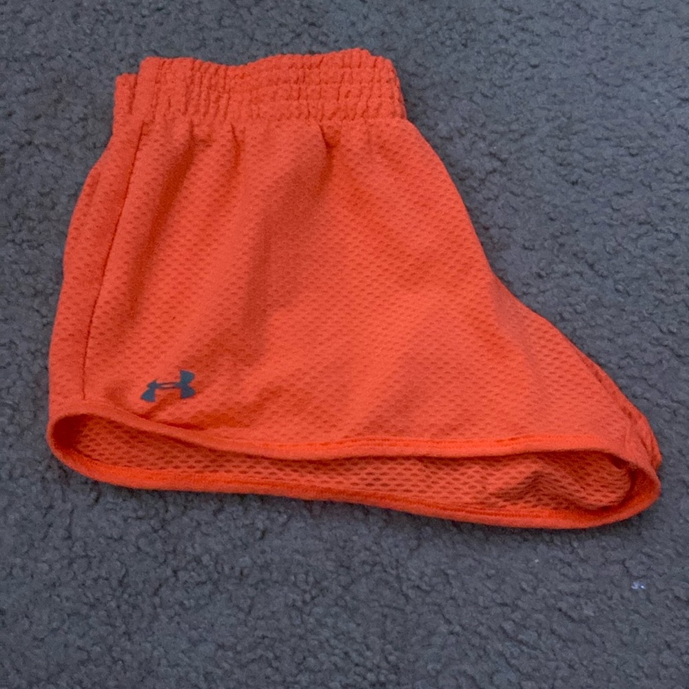 Orange under Armour shorts